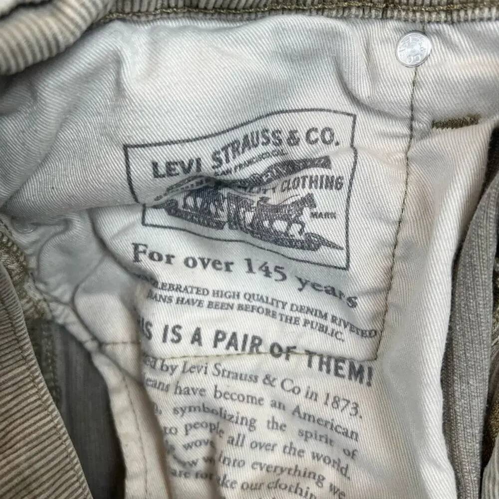 Levi's 511 Premium Slim Fit Gray Corduroy Pants